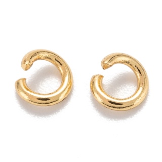 Stainless steel link 5 x 1 mm 10 pcs gold-plated IP coating