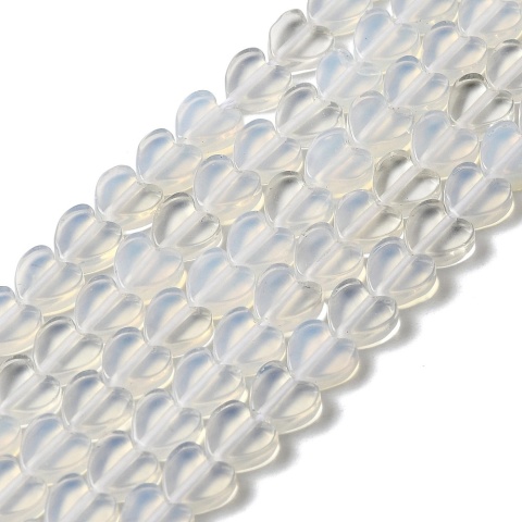 Opalite heart with hole 6x6 mm 6 pcs.
