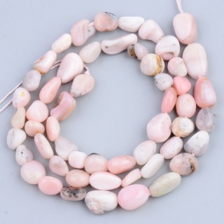 Pink opal smooth lump 5-11 mm strand