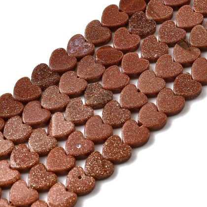 Piasek pustyni serce z dziurką 6x6 mm 6 szt.