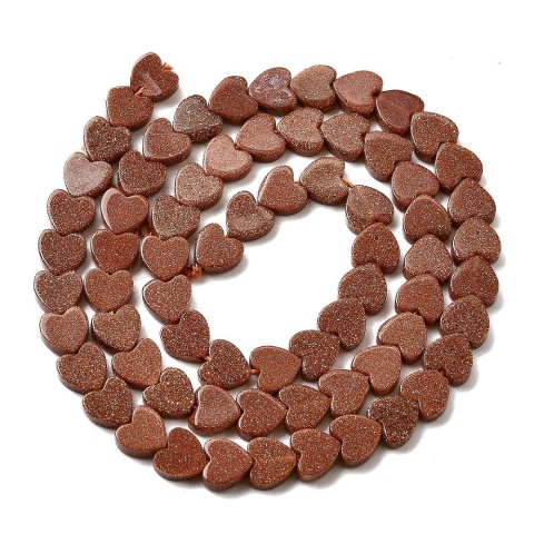 Piasek pustyni serce z dziurką 6x6 mm 6 szt.