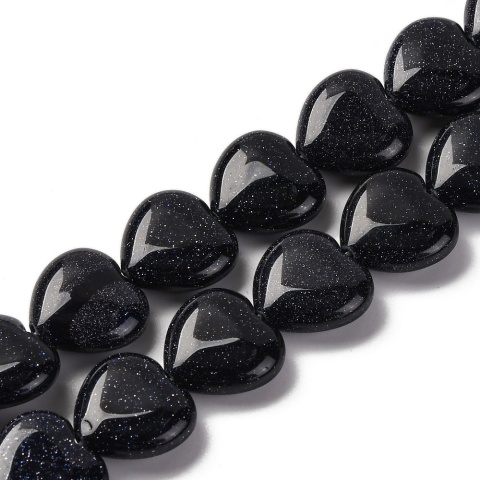 Cairo Night heart with hole 14 mm 2 pcs.