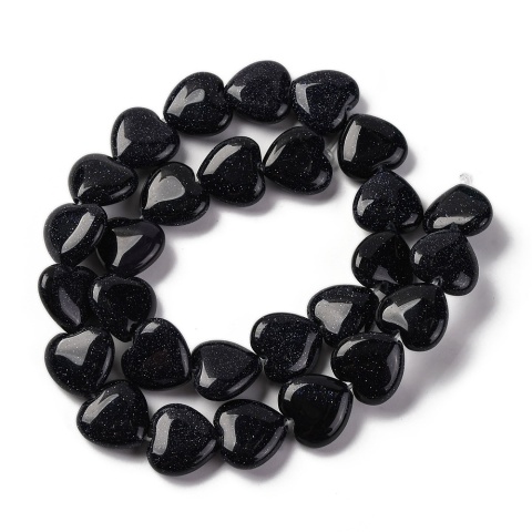 Cairo Night heart with hole 14 mm 2 pcs.