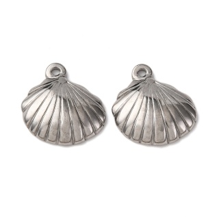 Stainless steel shell pendant 20x19 mm 1 pc