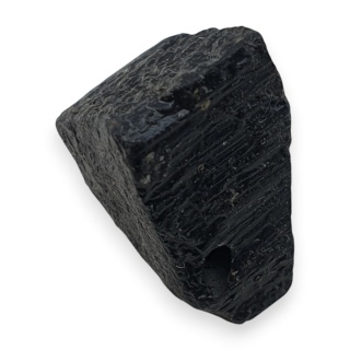 Czarny turmalin bryłka z dziurką 14x14 mm nr 316