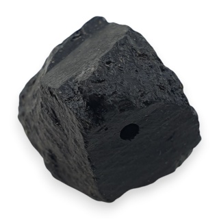 Czarny turmalin bryłka z dziurką 15x13 mm nr 349