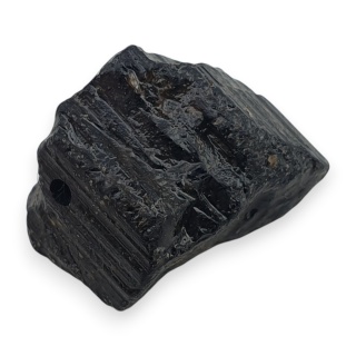 Czarny turmalin bryłka z dziurką 17x12 mm nr 302