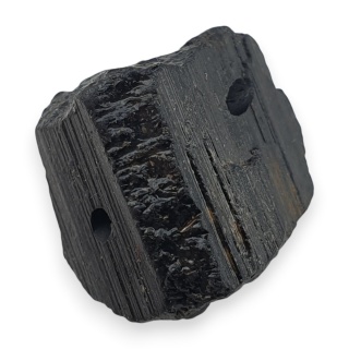 Czarny turmalin bryłka z dziurką 17x13 mm nr 347