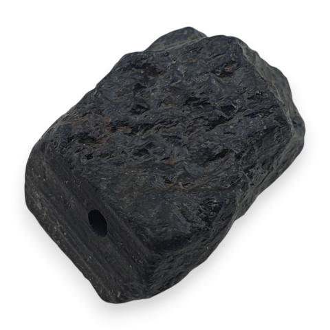 Black tourmaline nugget with a hole 18x12 mm no 304