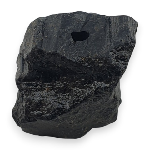 Czarny turmalin bryłka z dziurką 18x12 mm nr 306