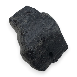 Czarny turmalin bryłka z dziurką 18x14 mm nr 343
