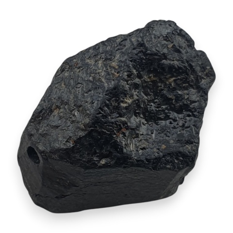 Czarny turmalin bryłka z dziurką 18x14 mm nr 346