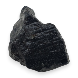 Czarny turmalin bryłka z dziurką 19x13 mm nr 307
