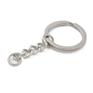 Kółko do breloczka z łańcuszkiem 25x2 mm stal szlachetna 1 szt