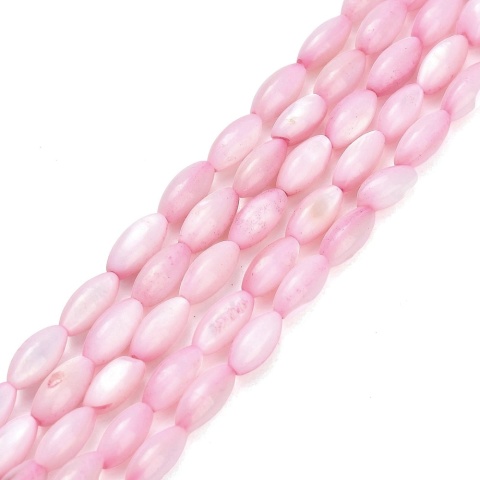 Koralik z muszli owal 7,5-8 mm sznur pearl pink