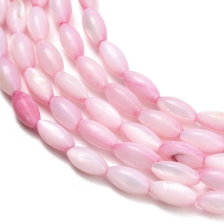 Koralik z muszli owal 7,5-8 mm sznur pearl pink