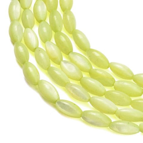Koralik z muszli owal 7,5-8 mm sznur green yellow