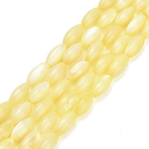 Koralik z muszli owal 7,5-8 mm sznur yellow
