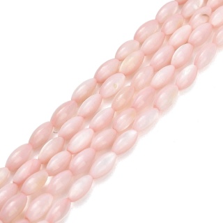 Koralik z muszli owal 7,5-8 mm sznur light salmon