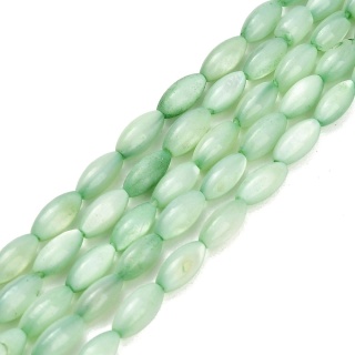Koralik z muszli owal 7,5-8 mm sznur light green