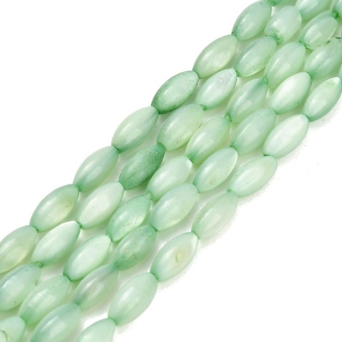 Koralik z muszli owal 7,5-8 mm sznur light green