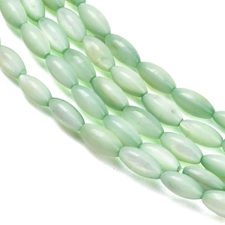 Koralik z muszli owal 7,5-8 mm sznur light green