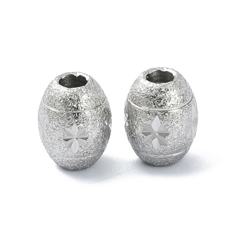 Oval decorated spacer made of surgical steel 316L 10x8 mm 1 pc