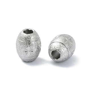Przekładka owal zdobiona stal chirurgiczna 316L 10x8 mm 1 szt