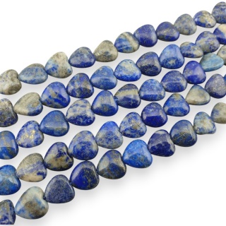 Lapis lazuli heart with hole 10.5 mm 2 pcs.