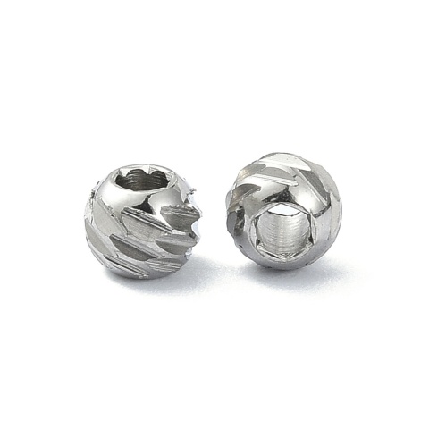 Spacer ball cut surgical steel 316L 5x4 mm 1 pc