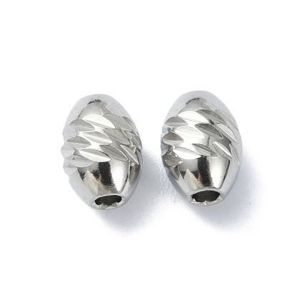 Oval cut spacer, surgical steel 316L, 7x5 mm, 1 pc.