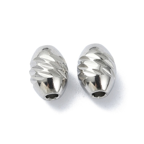Oval cut spacer, surgical steel 316L, 7x5 mm, 1 pc.
