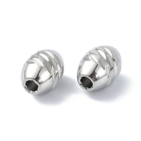Oval cut spacer, surgical steel 316L, 7x5 mm, 1 pc.