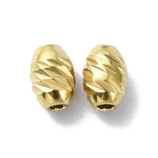 Przekładka owal nacinana stal chirurgiczna 316L 8x6 mm 1 szt pozłacana powłoka IP
