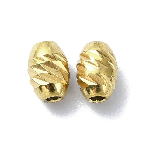 Przekładka owal nacinana stal chirurgiczna 316L 8x6 mm 1 szt pozłacana powłoka IP