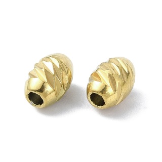 Przekładka owal nacinana stal chirurgiczna 316L 8x6 mm 1 szt pozłacana powłoka IP
