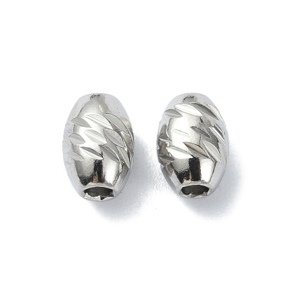 Oval cut spacer, surgical steel 316L, 8x6 mm, 1 pc.