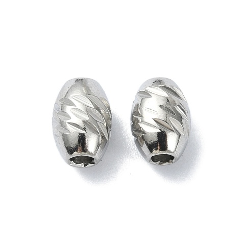 Oval cut spacer, surgical steel 316L, 8x6 mm, 1 pc.
