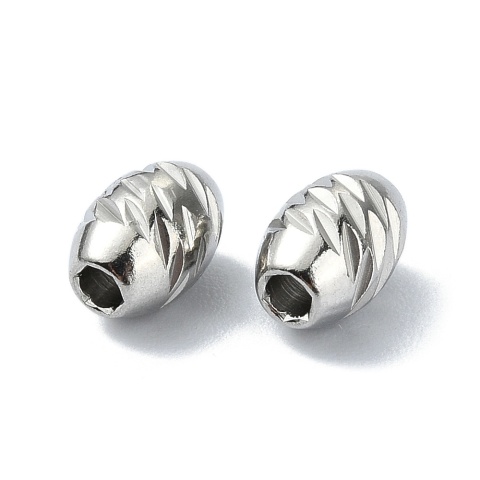 Oval cut spacer, surgical steel 316L, 8x6 mm, 1 pc.