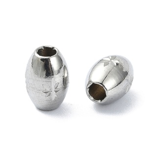 Przekładka owal z gwiazdą stal chirurgiczna 316L 7x5 mm 1 szt