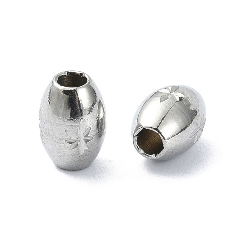 Przekładka owal z gwiazdą stal chirurgiczna 316L 7x5 mm 1 szt