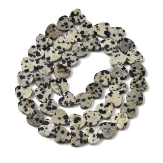 Jaspis dalmatyński serce z dziurką 8x8 mm 4 szt.