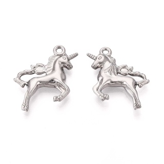 Zawieszka jednorożec stal 316L 25x21 mm 1 szt