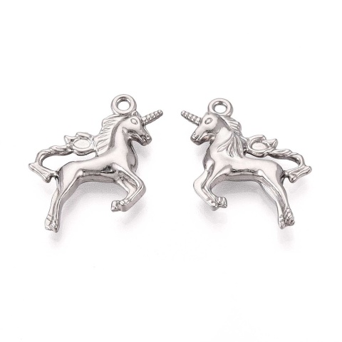 Zawieszka jednorożec stal 316L 25x21 mm 1 szt