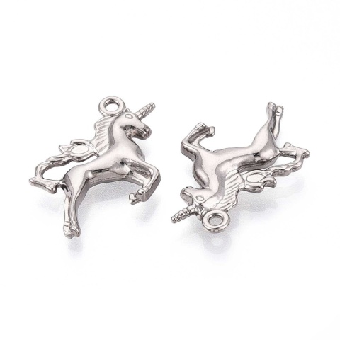 Zawieszka jednorożec stal 316L 25x21 mm 1 szt