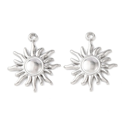 Sun pendant, stainless steel, 19x16 mm, 1 pc.