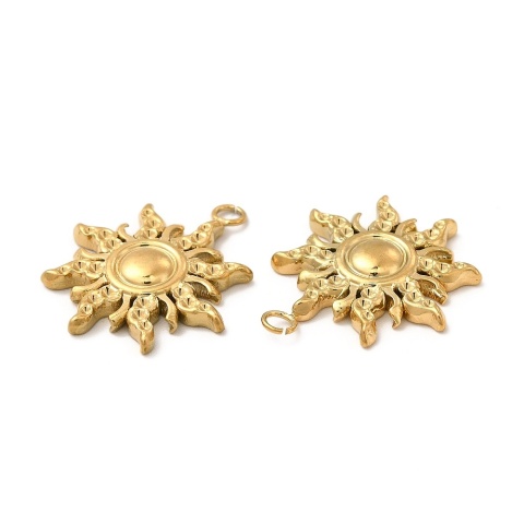 Zawieszka słońce stal szlachetna 20x17 mm 1 szt pozłacana powłoka IP