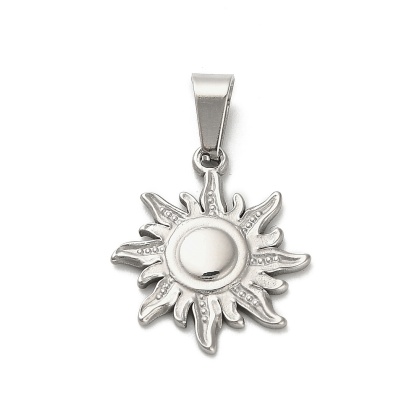 Pendant with tie sun stainless steel 20.5x18 mm 1 pc