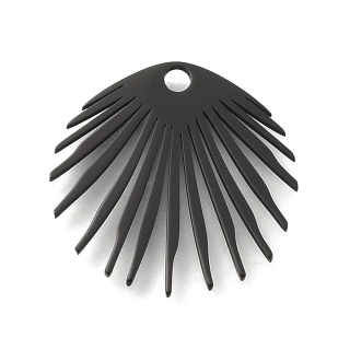Zawieszka wachlarz stal 316L 19x18,5 mm 1 szt kolor czarny powłoka IP