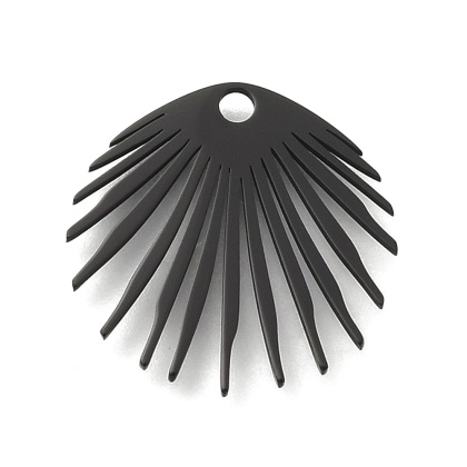 Zawieszka wachlarz stal 316L 19x18,5 mm 1 szt kolor czarny powłoka IP